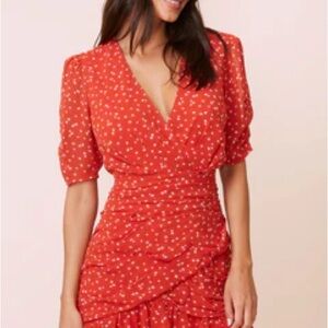 ASTR CLARICE SHIRRED BOTTOM MINI DRESS